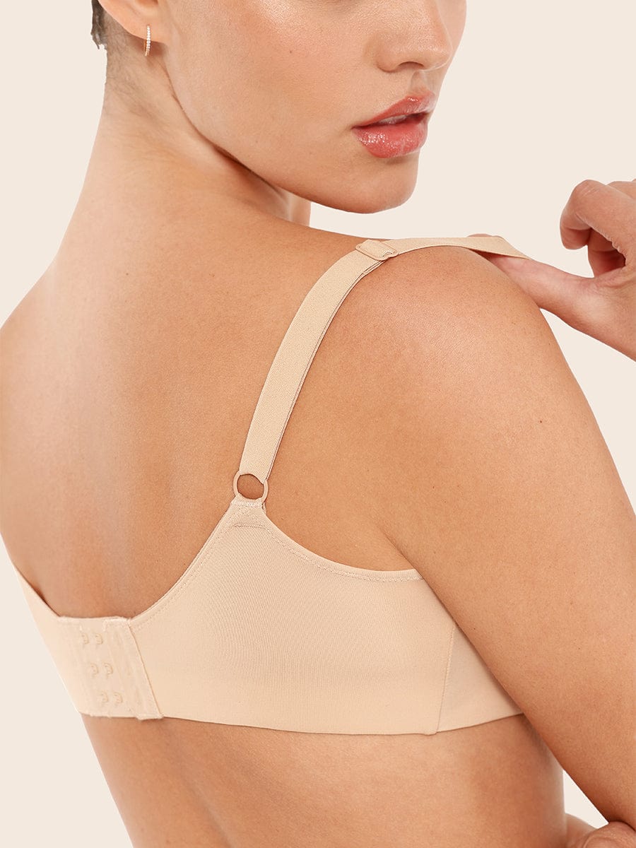 V-Neck Side Smoothing Bralette with Adjustable Straps