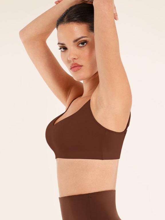 V-Neck Side Smoothing Bralette with Adjustable Straps - Auxieswear
