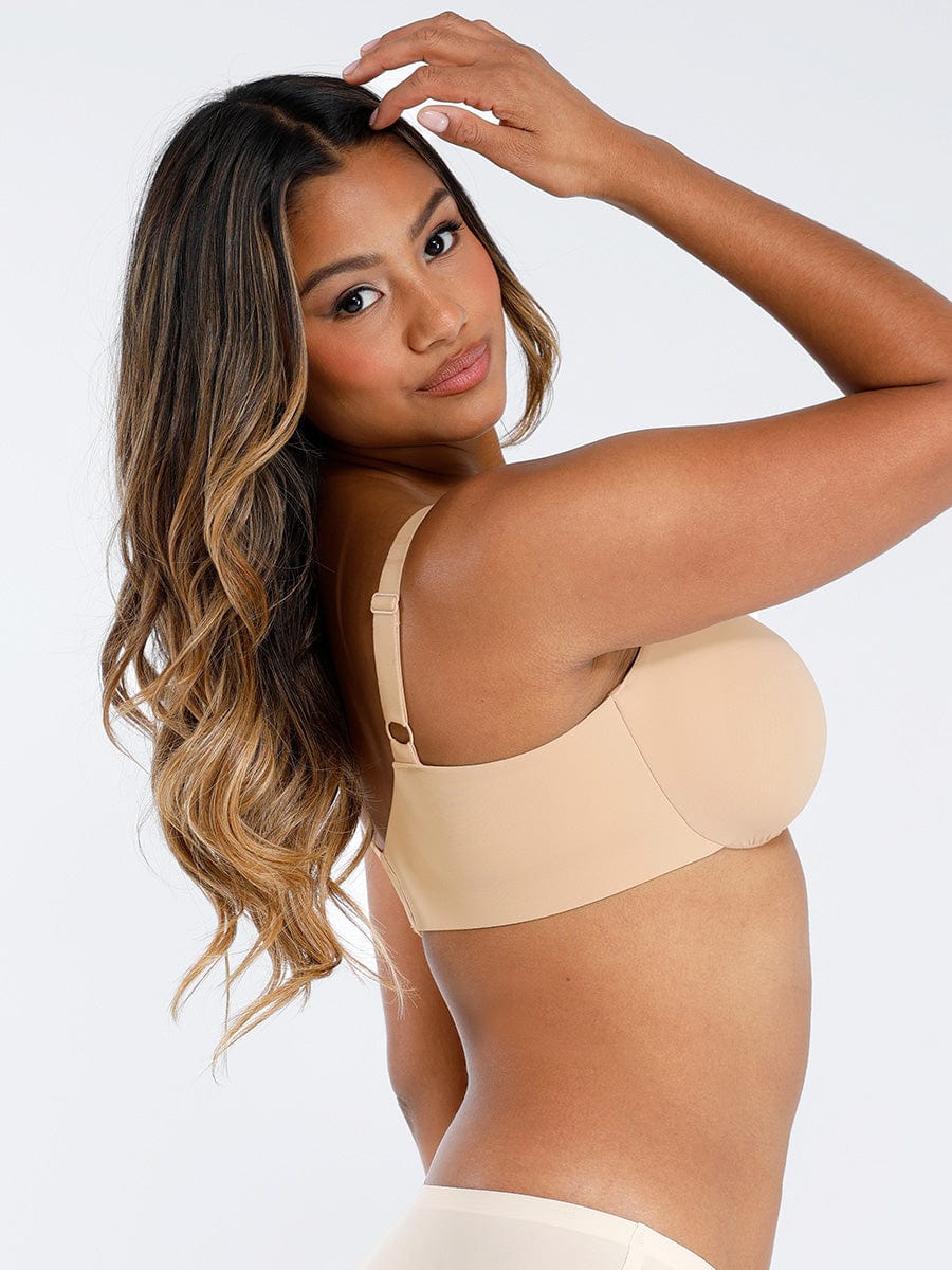 Deep V-Neck Unpadded Underwired Support Bra
