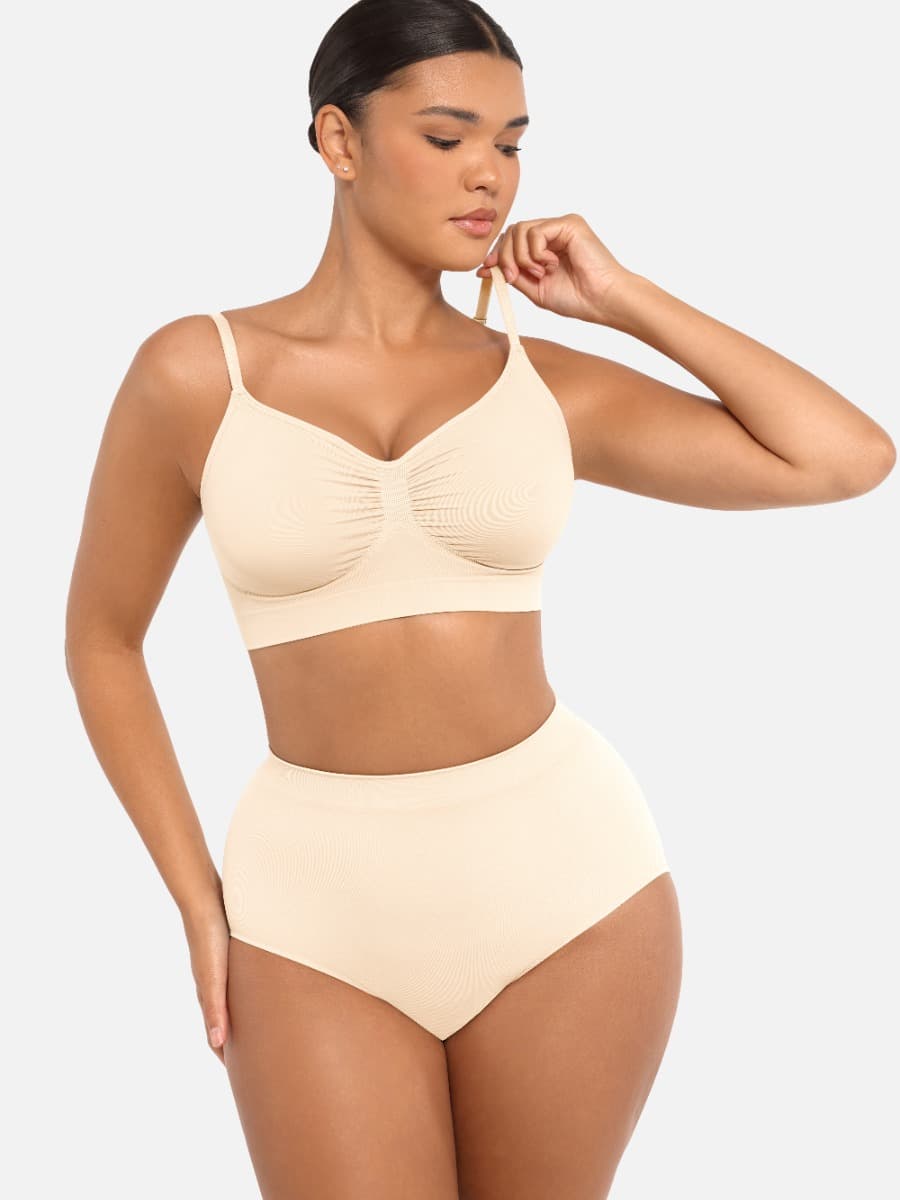 Wireless Supportive Shaping Bra with Adjustable Straps