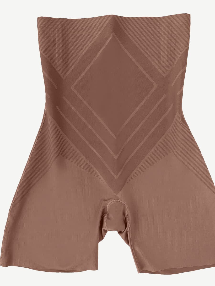 High Waist Trimming Thigh Slimmer with Steel Bones