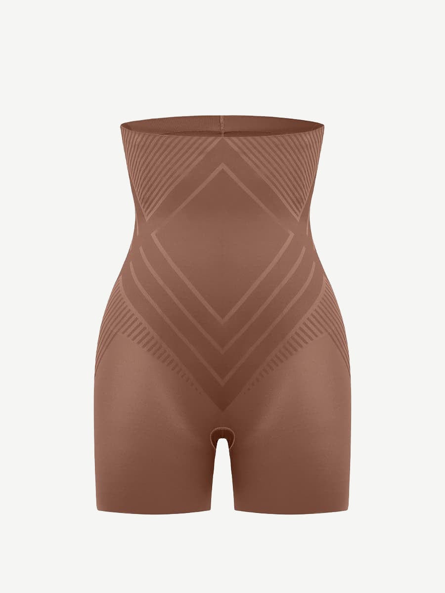 High Waist Trimming Thigh Slimmer with Steel Bones