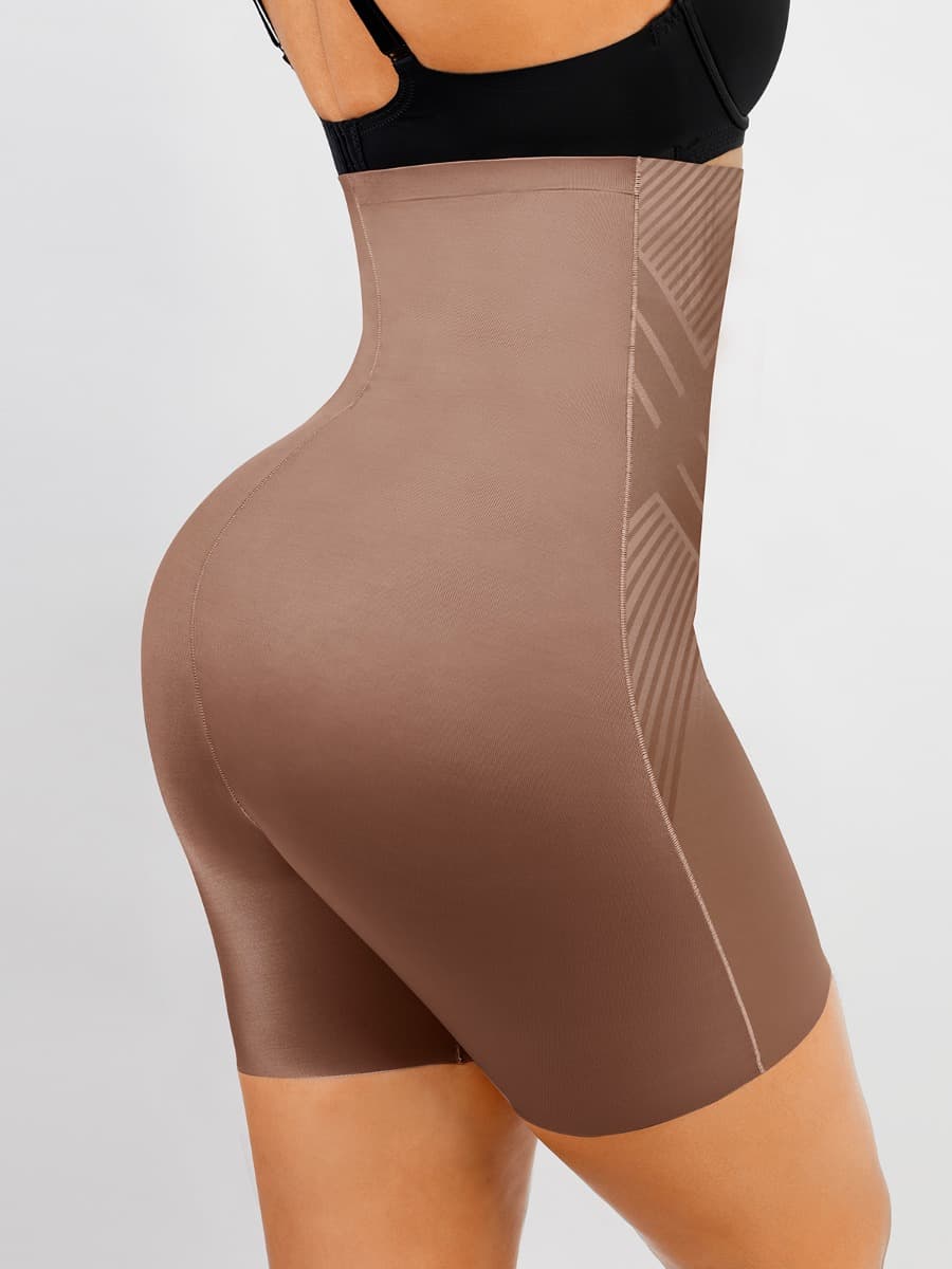 High Waist Trimming Thigh Slimmer with Steel Bones