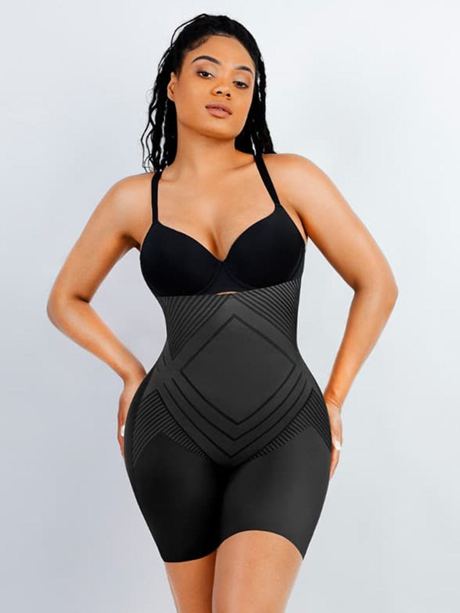 High Waist Trimming Thigh Slimmer with Steel Bones