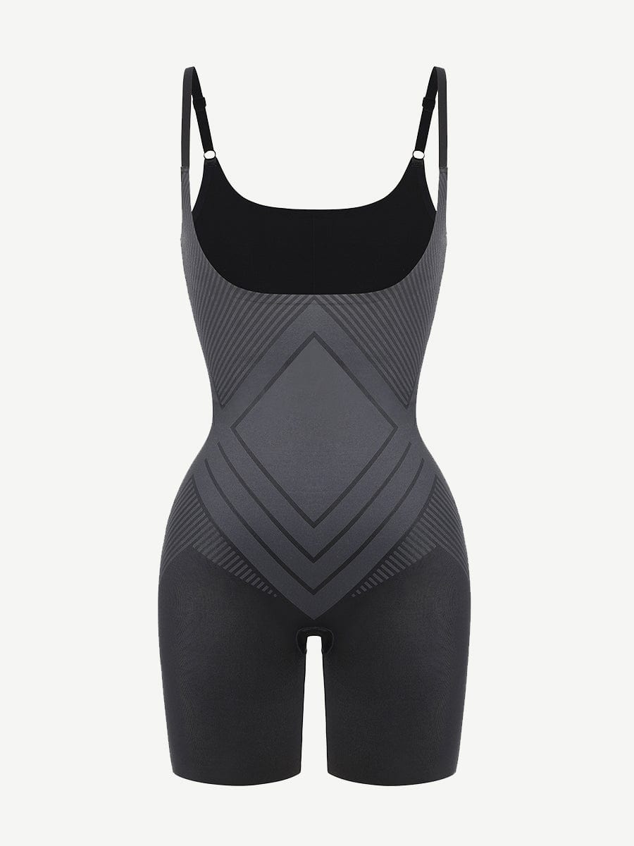Open-Bust Mid-Thigh Butt Lifting Body Shaper