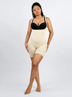 Open-Bust Mid-Thigh Butt Lifting Body Shaper