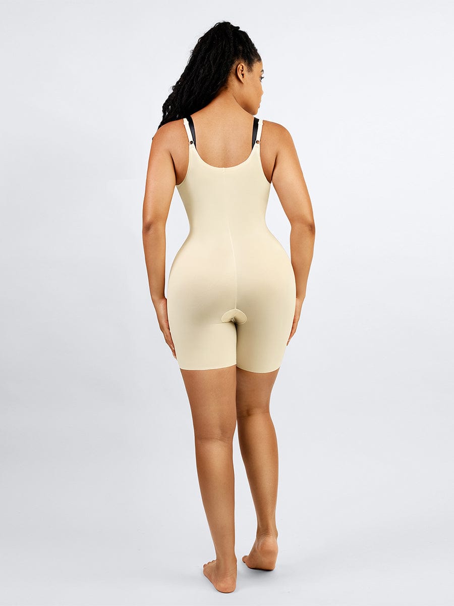 Open-Bust Mid-Thigh Butt Lifting Body Shaper
