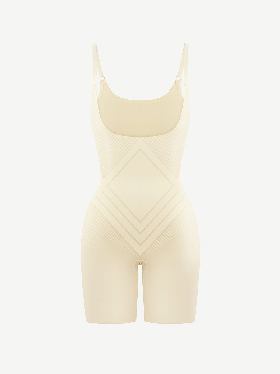 Open-Bust Mid-Thigh Butt Lifting Body Shaper