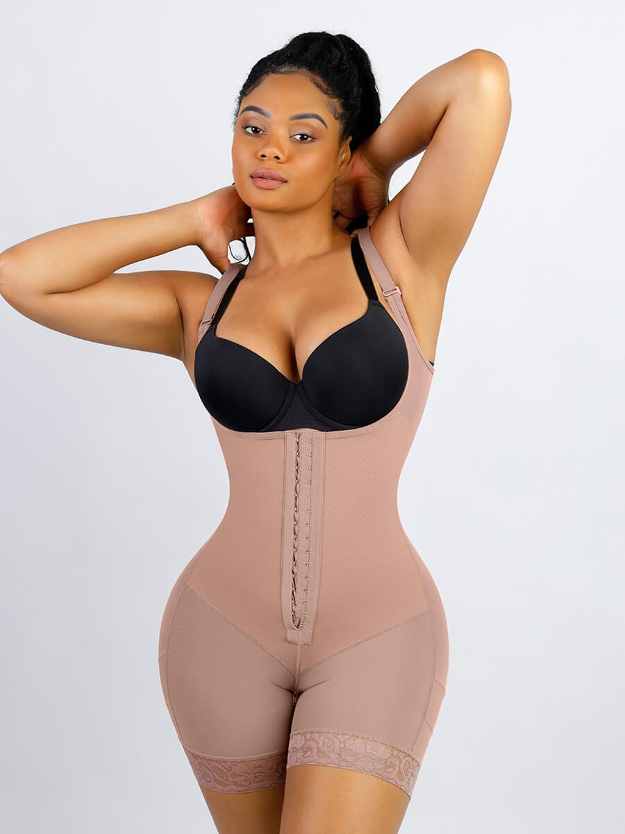 Breathable Open Bust Tummy Control Body Shaper - Auxieswear