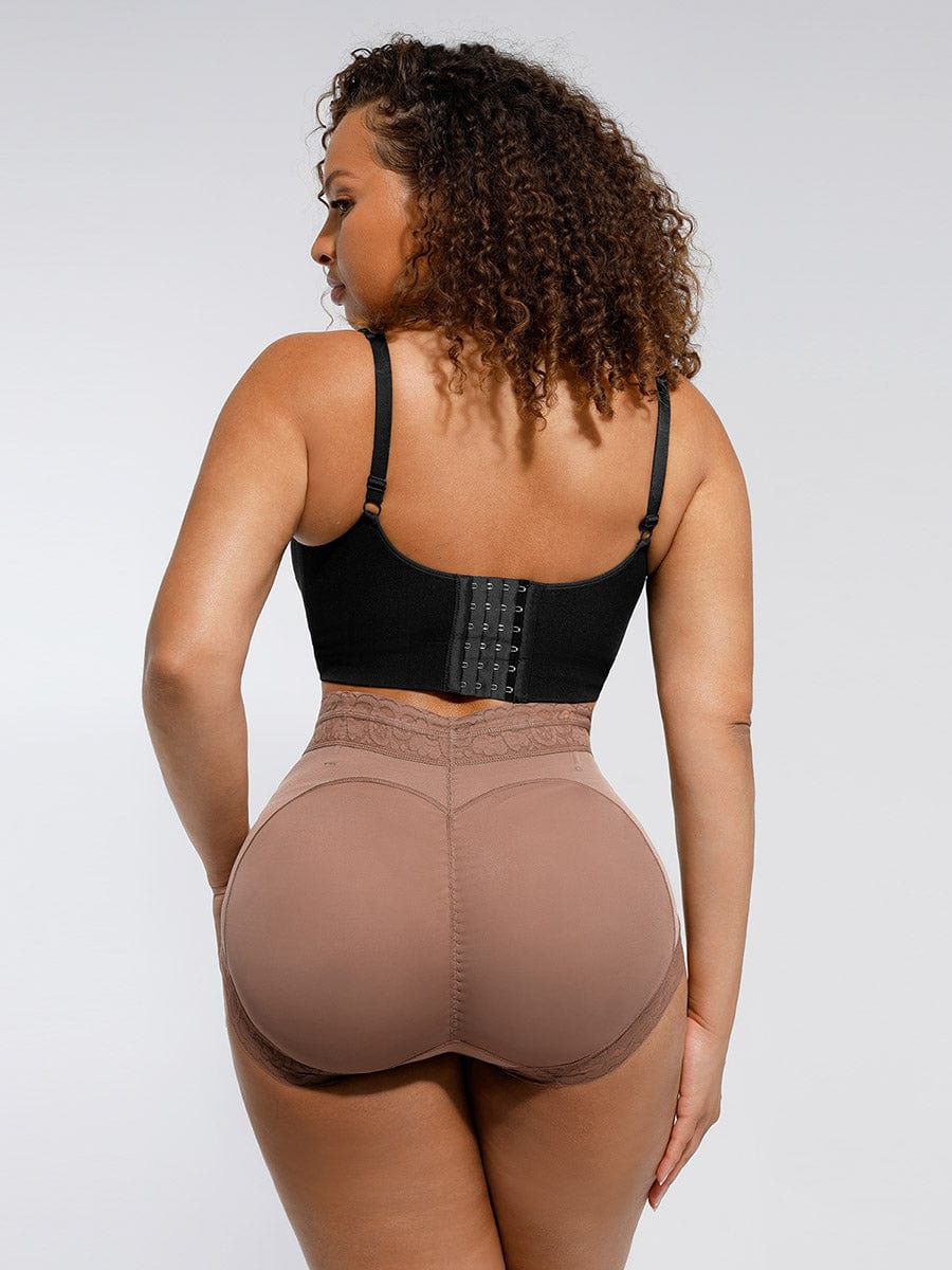 Peach Butt Lift Antibacterial Lining Mid-Waist Panties - Auxieswear