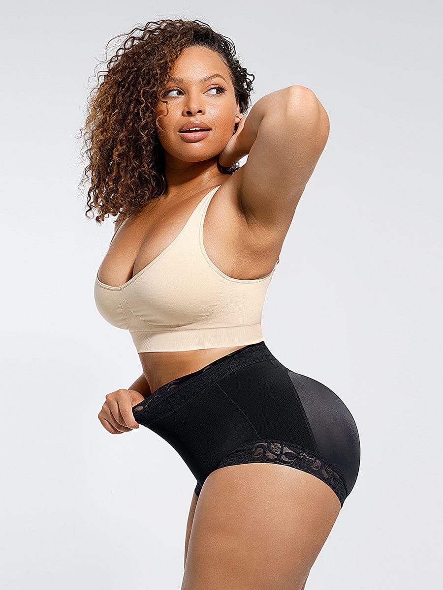 Peach Butt Lift Antibacterial Lining Mid-Waist Panties - Auxieswear