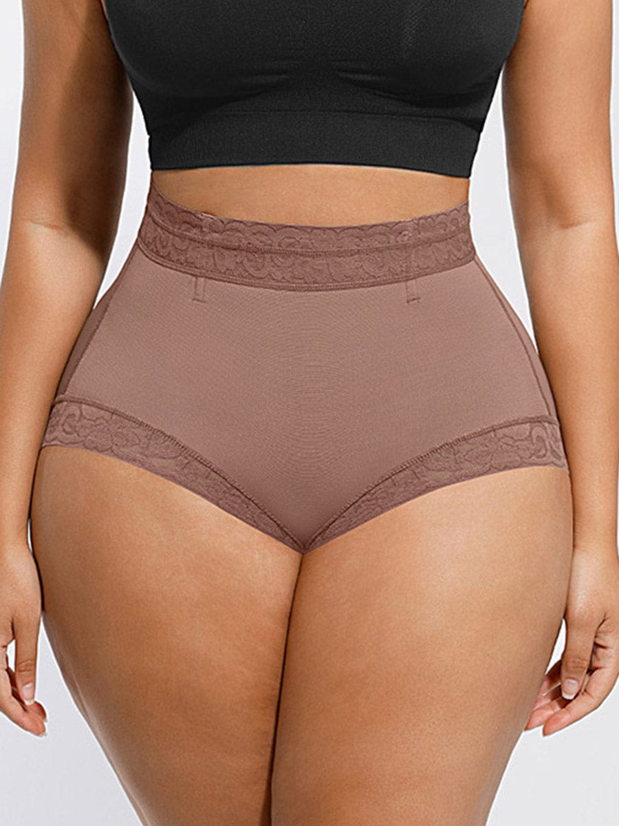 Peach Butt Lift Antibacterial Lining Mid-Waist Panties - Auxieswear