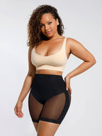 Tummy Slimming Low Waist Fitted Mesh Thigh Slimmer