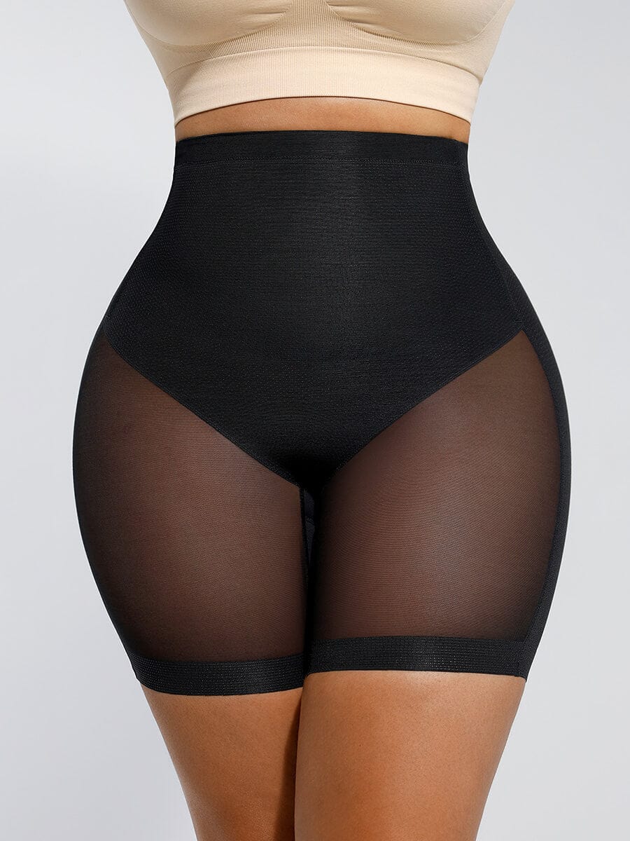 Tummy Slimming Low Waist Fitted Mesh Thigh Slimmer - Auxieswear