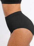 High-Waist Seamless Antibacterial Lining Briefs