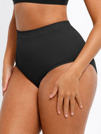 High-Waist Seamless Antibacterial Lining Briefs
