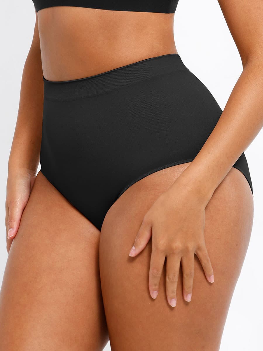 High-Waist Seamless Antibacterial Lining Briefs