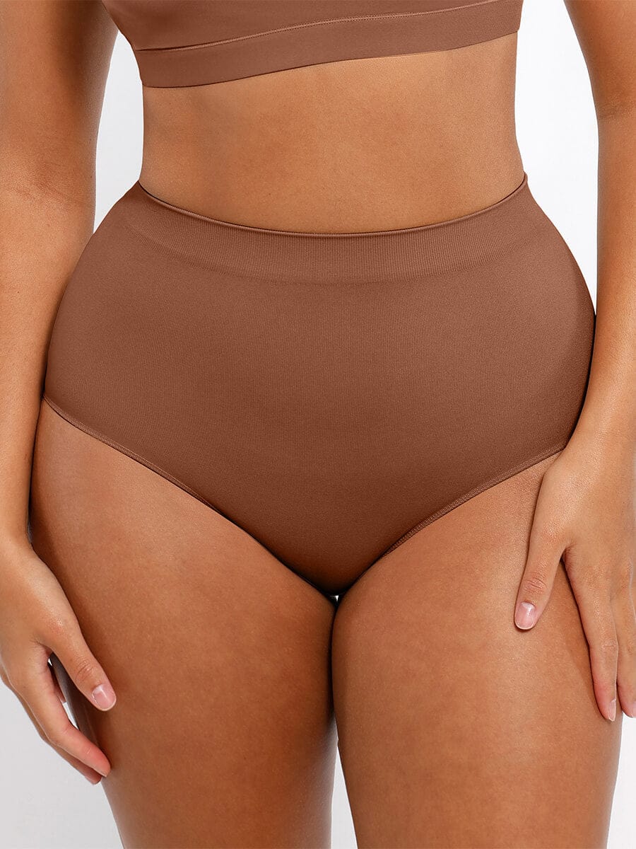 High-Waist Seamless Antibacterial Lining Briefs