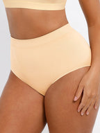 High-Waist Seamless Antibacterial Lining Briefs