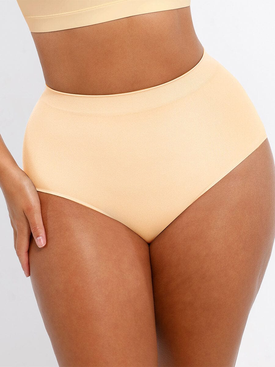 High-Waist Seamless Antibacterial Lining Briefs
