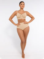 High-Waist Seamless Antibacterial Lining Briefs