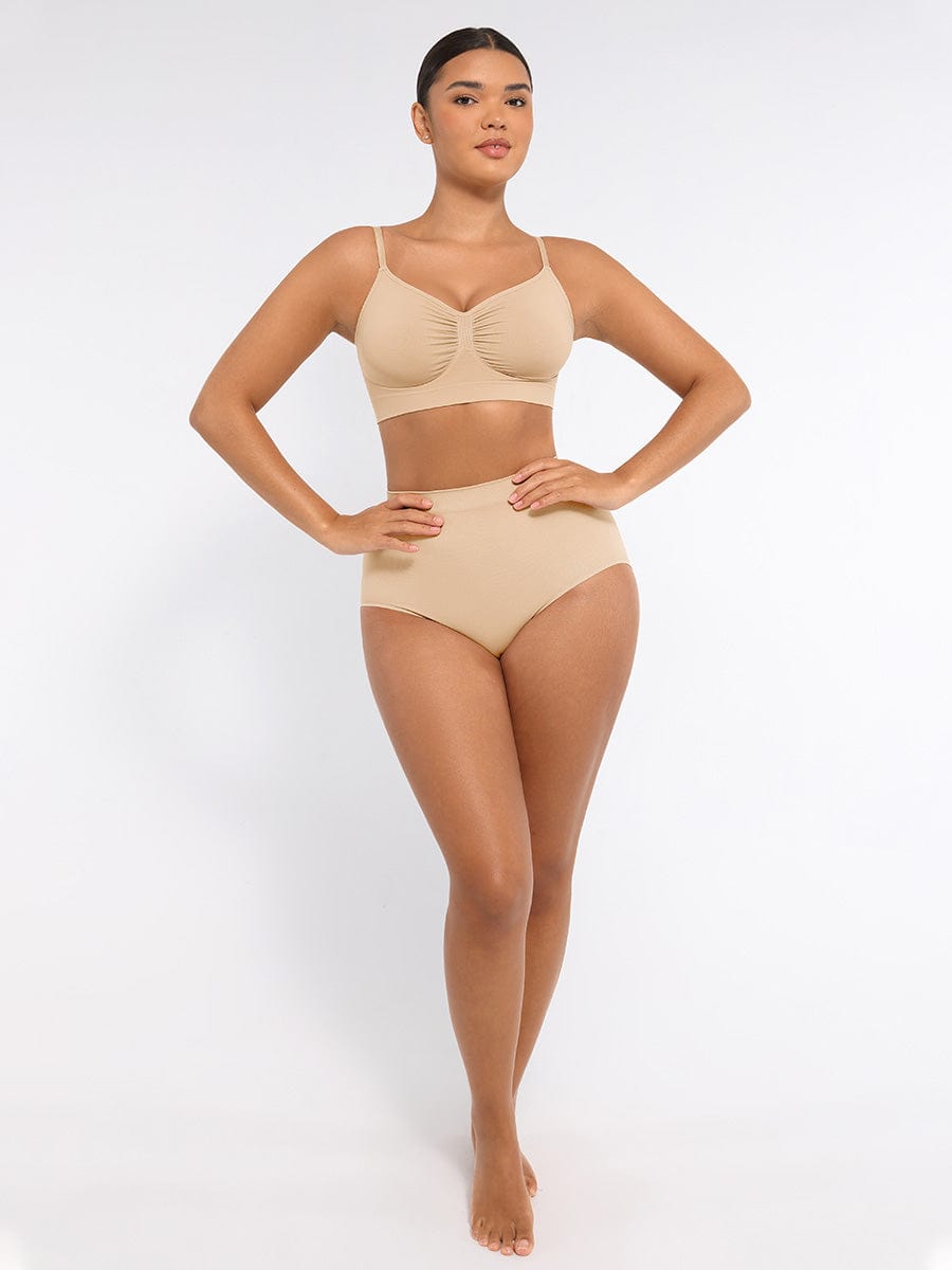 High-Waist Seamless Antibacterial Lining Briefs