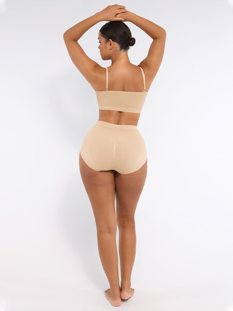 High-Waist Seamless Antibacterial Lining Briefs