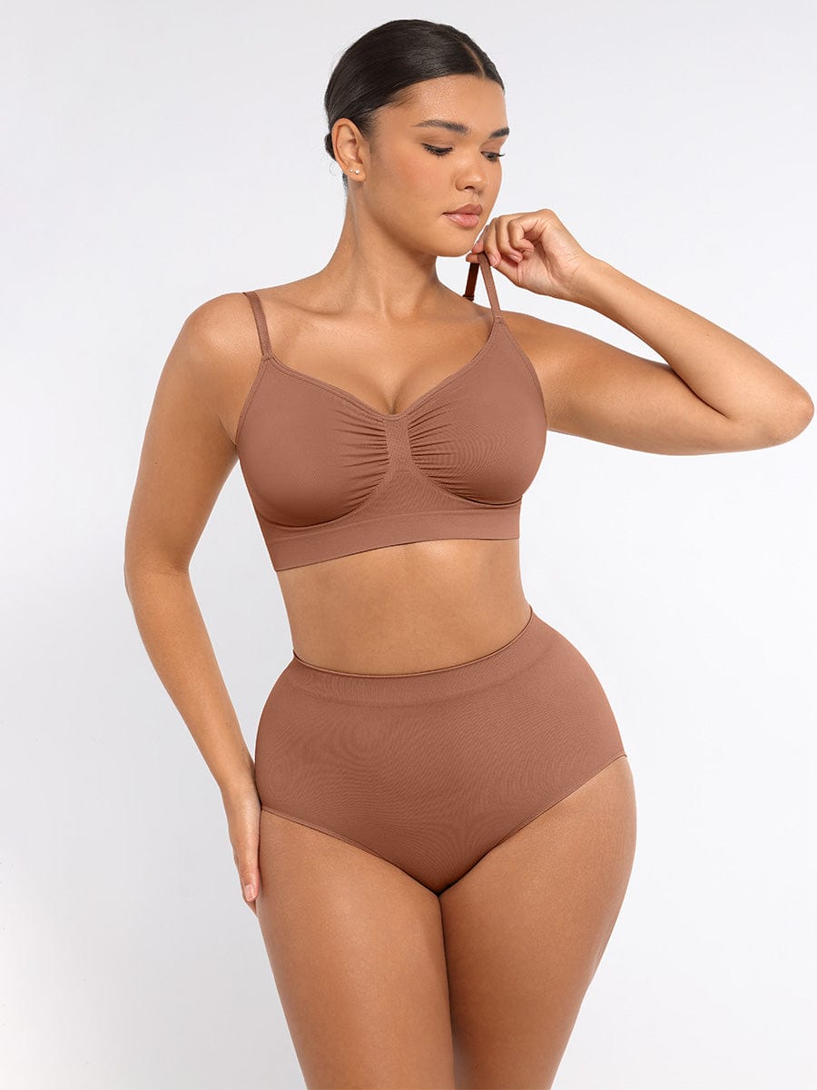 High-Waist Seamless Antibacterial Lining Briefs
