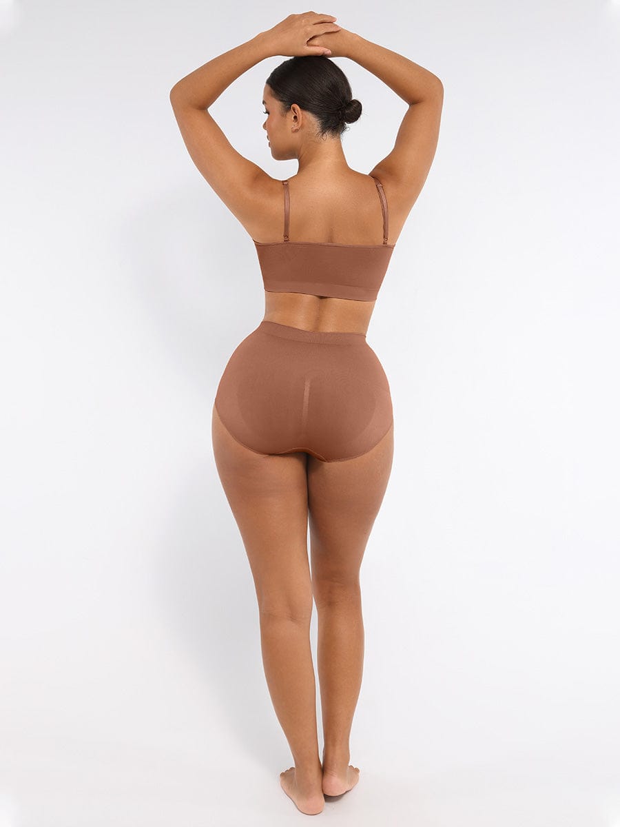 High-Waist Seamless Antibacterial Lining Briefs