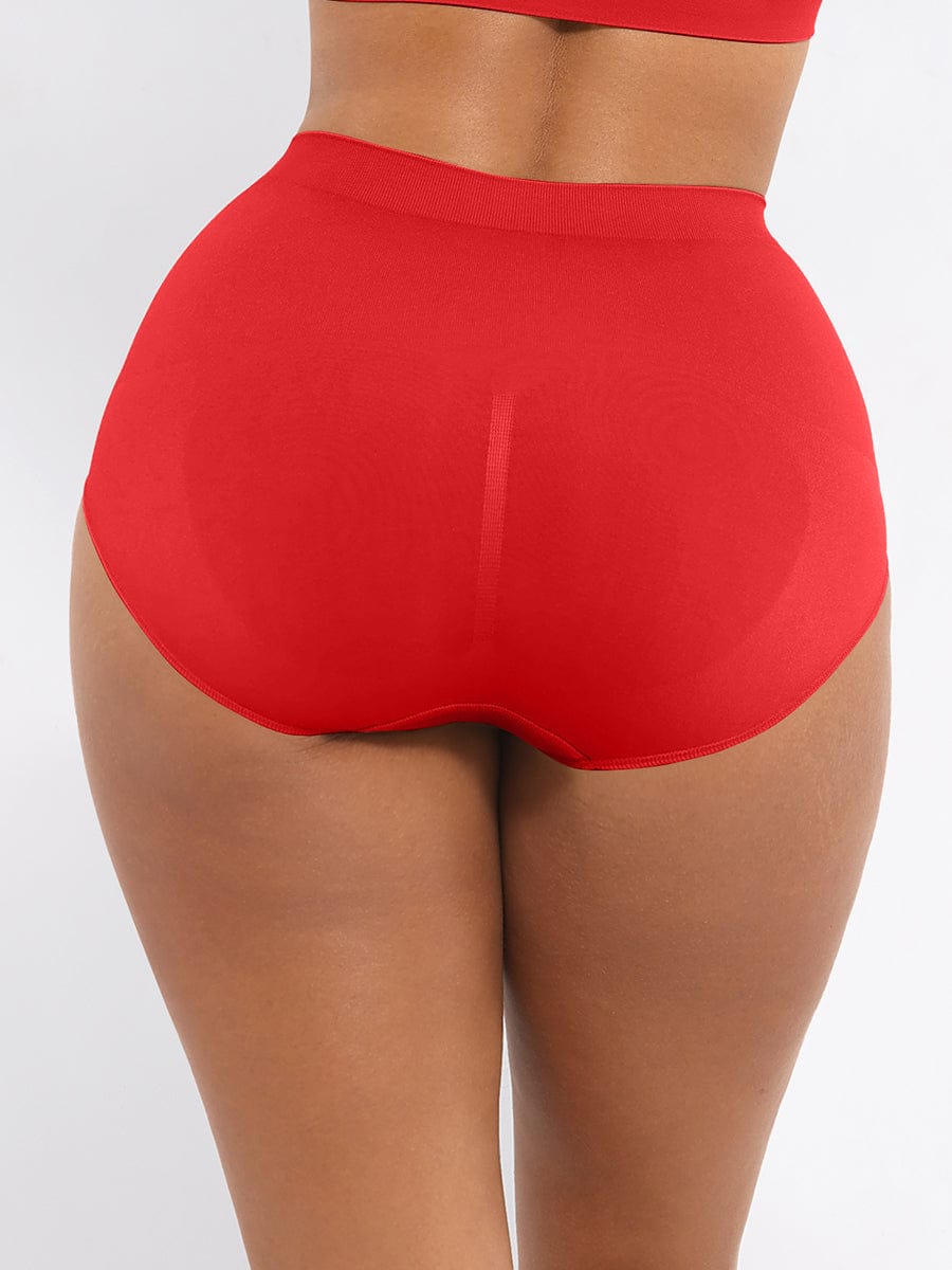 High-Waist Seamless Antibacterial Lining Briefs - Auxieswear
