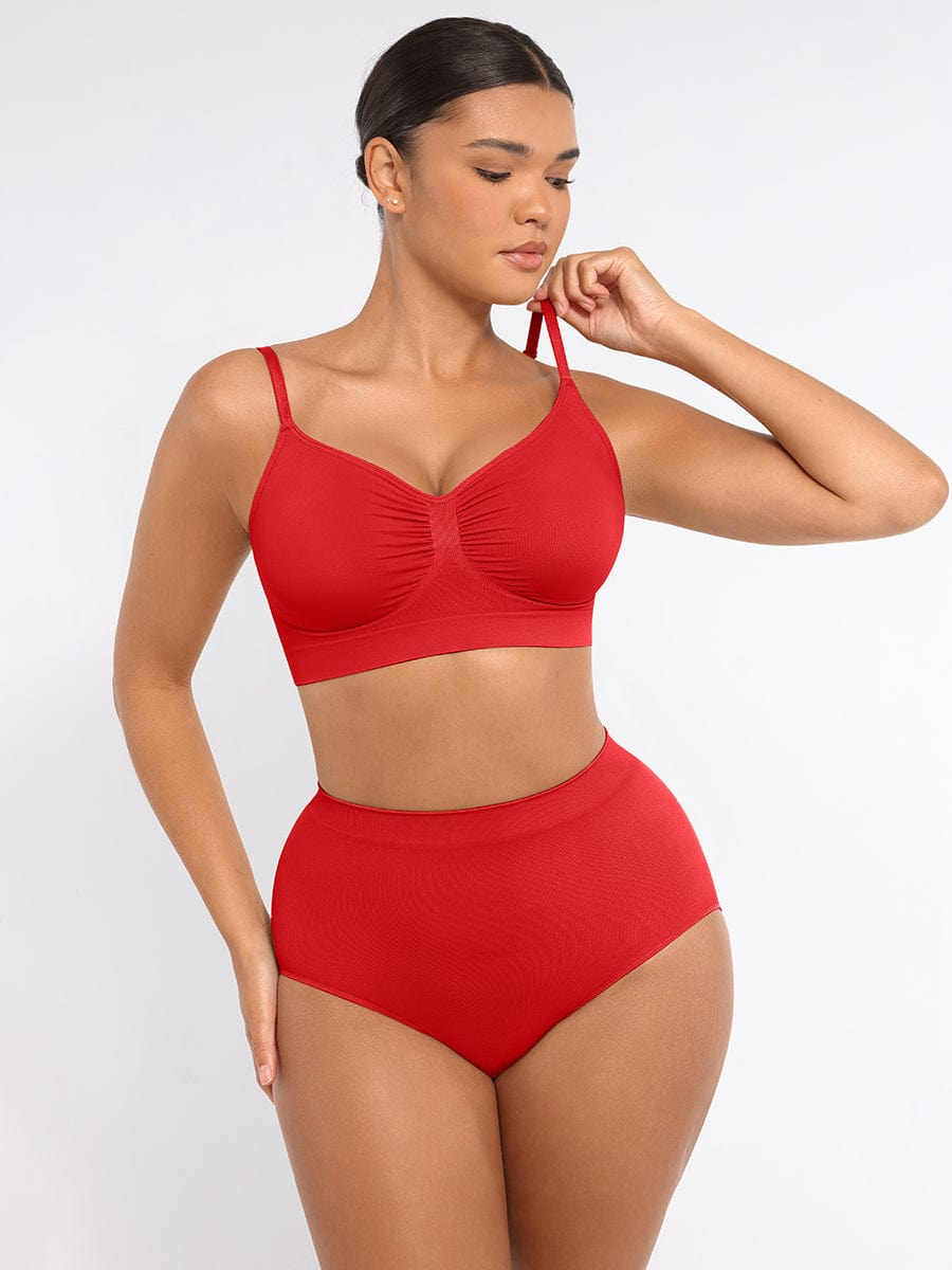 High-Waist Seamless Antibacterial Lining Briefs - Auxieswear