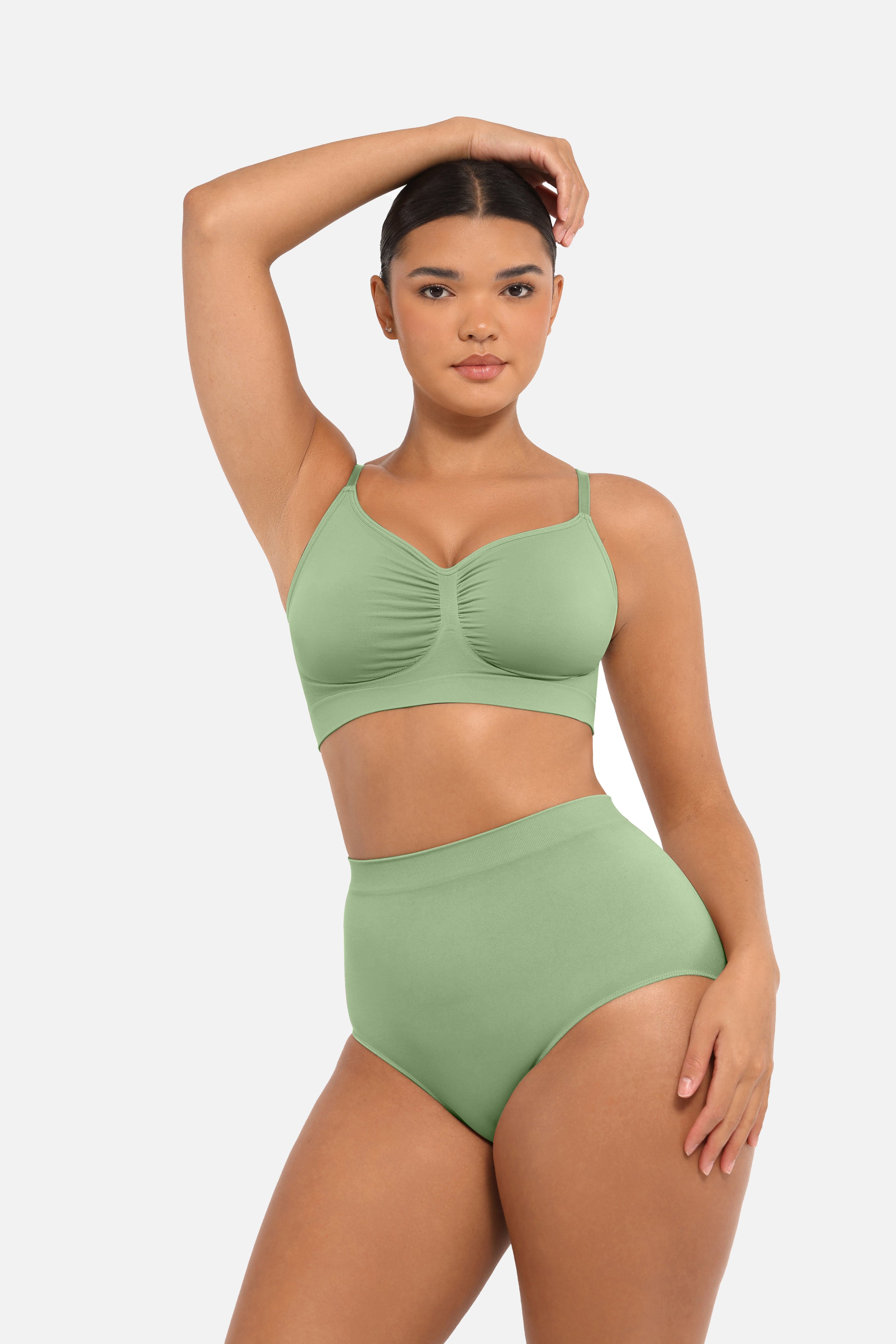 High-Waist Seamless Antibacterial Lining Briefs