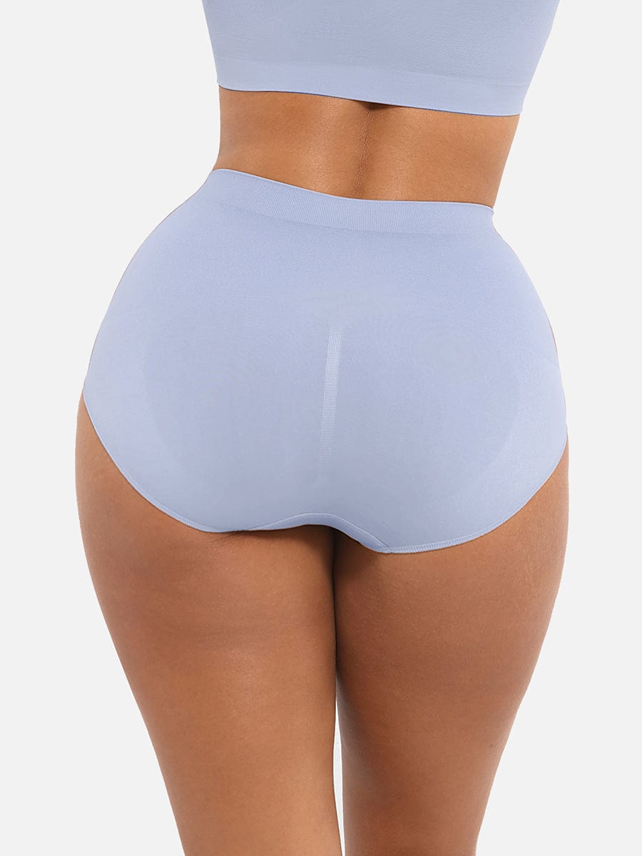 High-Waist Seamless Antibacterial Lining Briefs - Auxieswear
