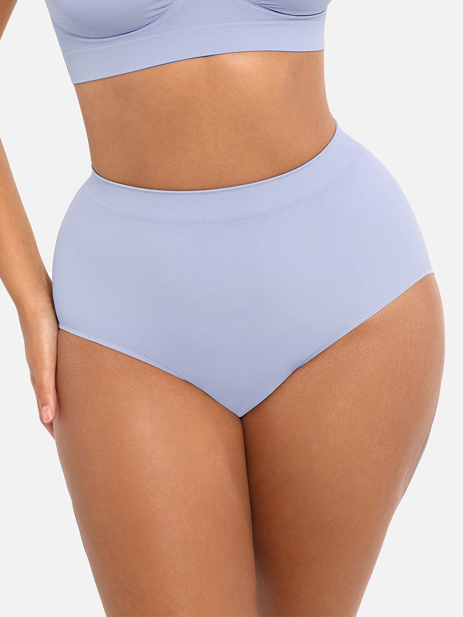 High-Waist Seamless Antibacterial Lining Briefs - Auxieswear