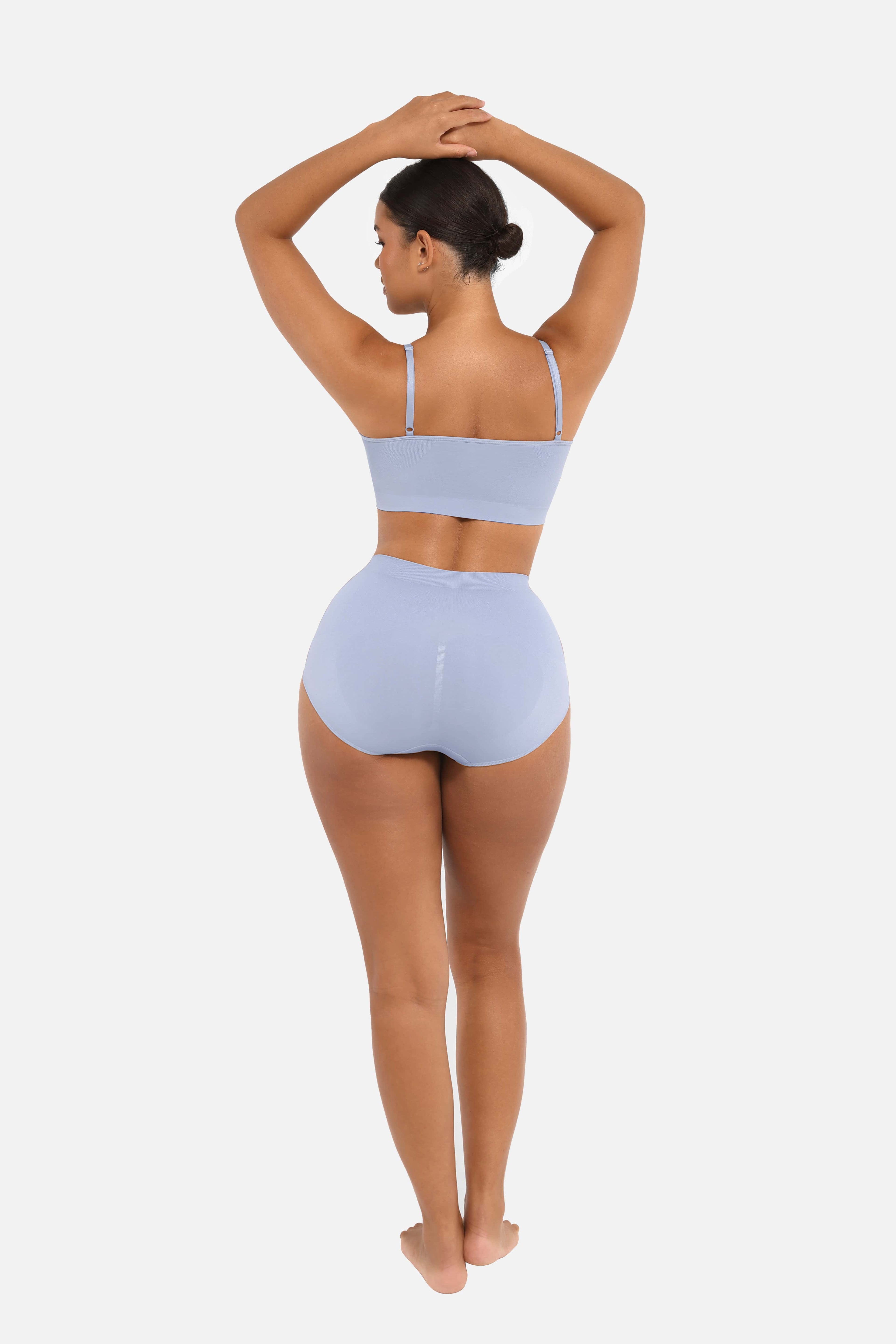 High-Waist Seamless Antibacterial Lining Briefs - Auxieswear