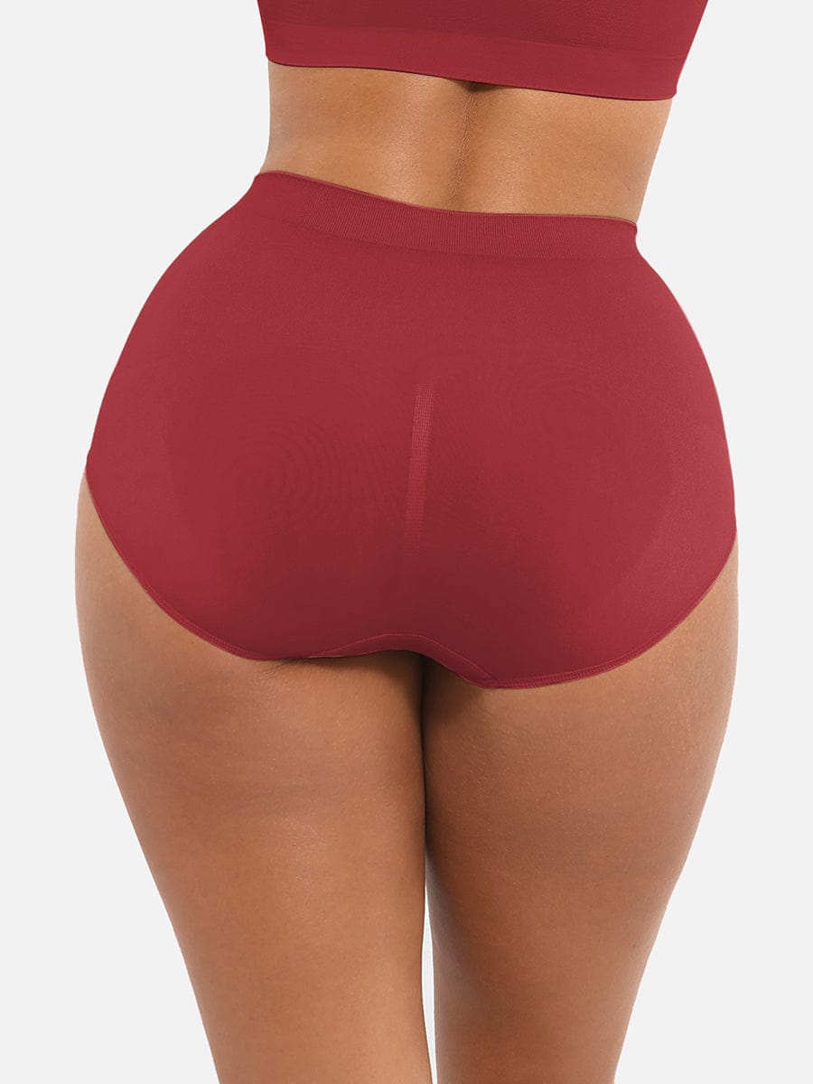 High-Waist Seamless Antibacterial Lining Briefs - Auxieswear