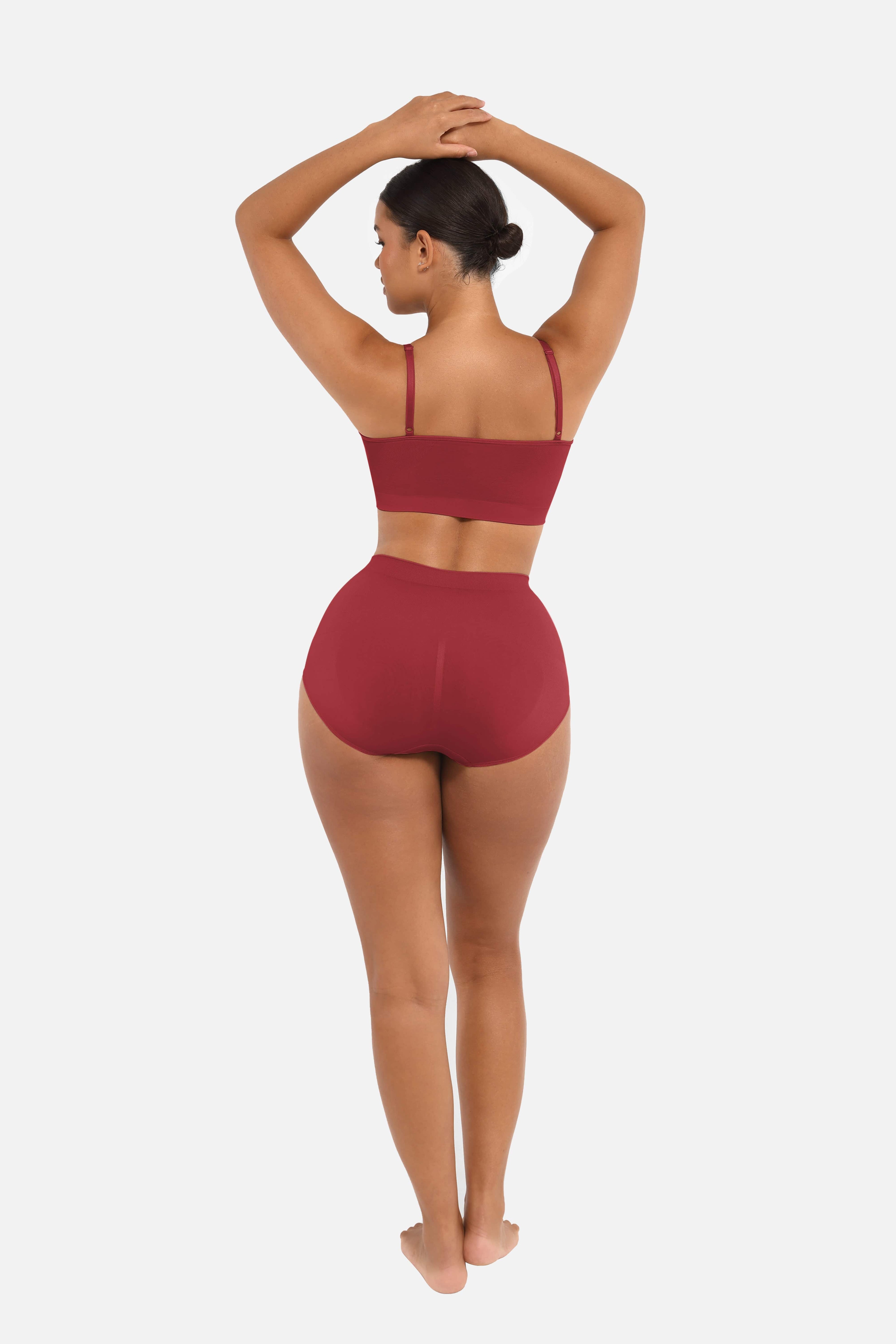 High-Waist Seamless Antibacterial Lining Briefs - Auxieswear