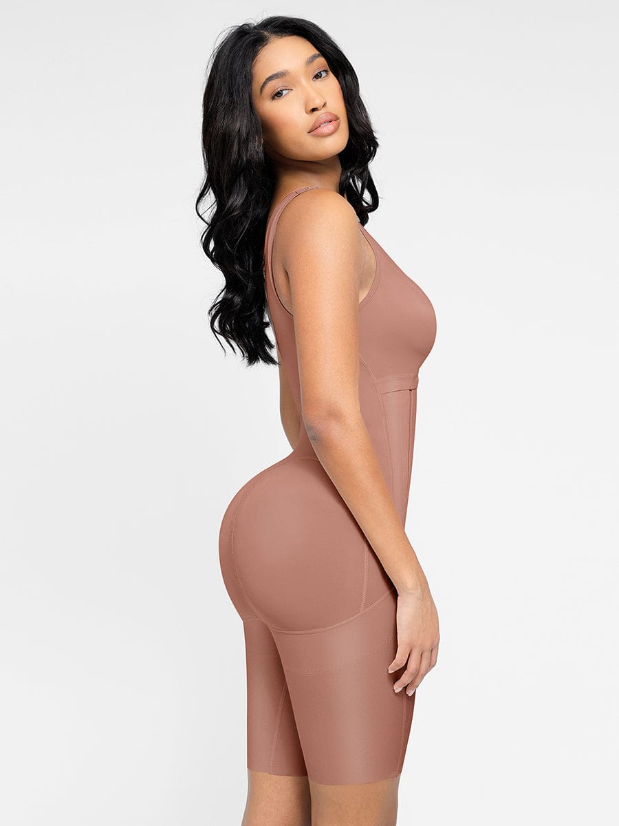 Breast Covering Full Body Shaper With a Side Zipper