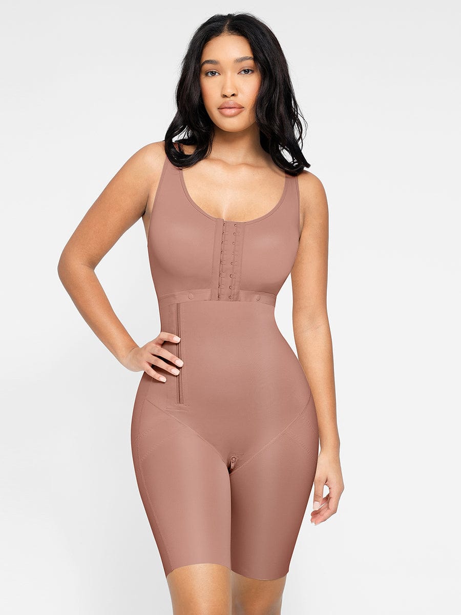 Breast Covering Full Body Shaper With a Side Zipper