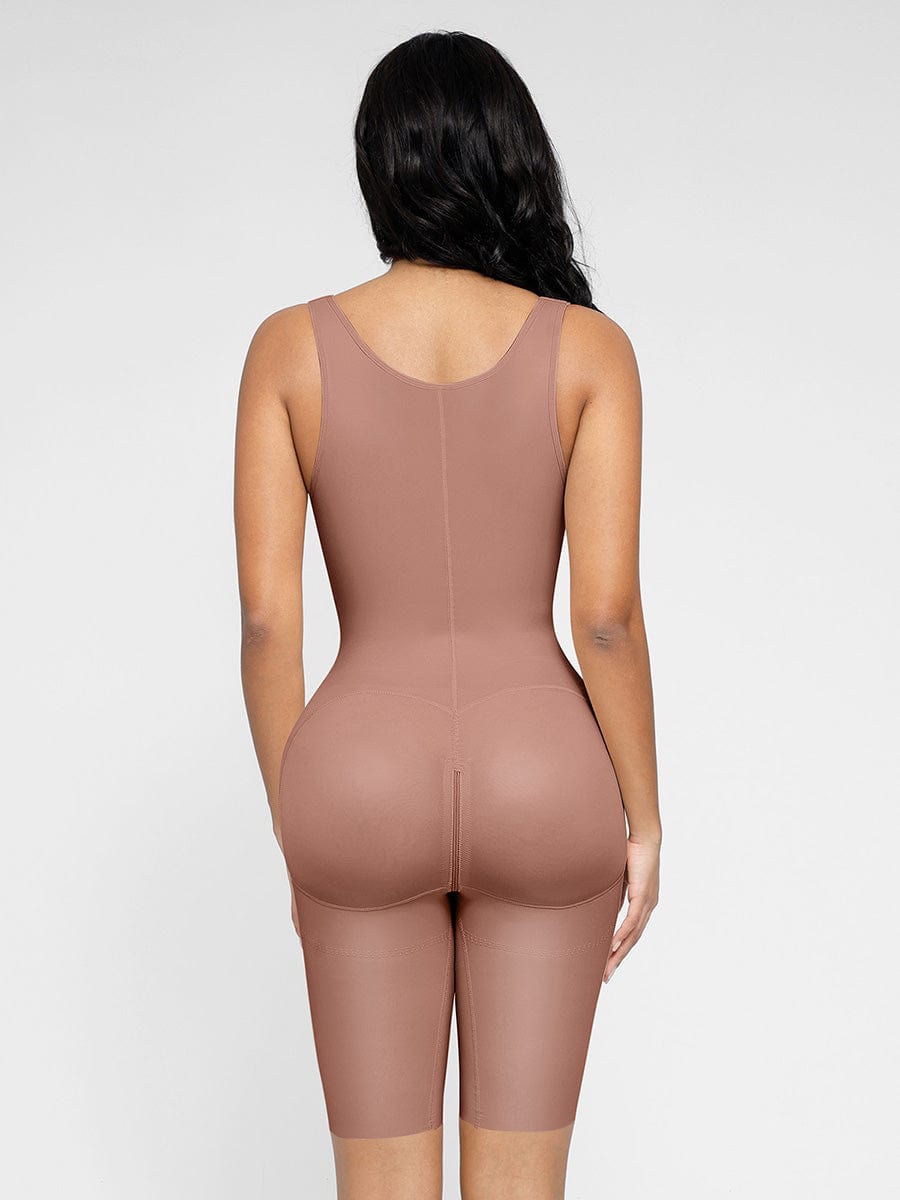 Breast Covering Full Body Shaper With a Side Zipper - Auxieswear