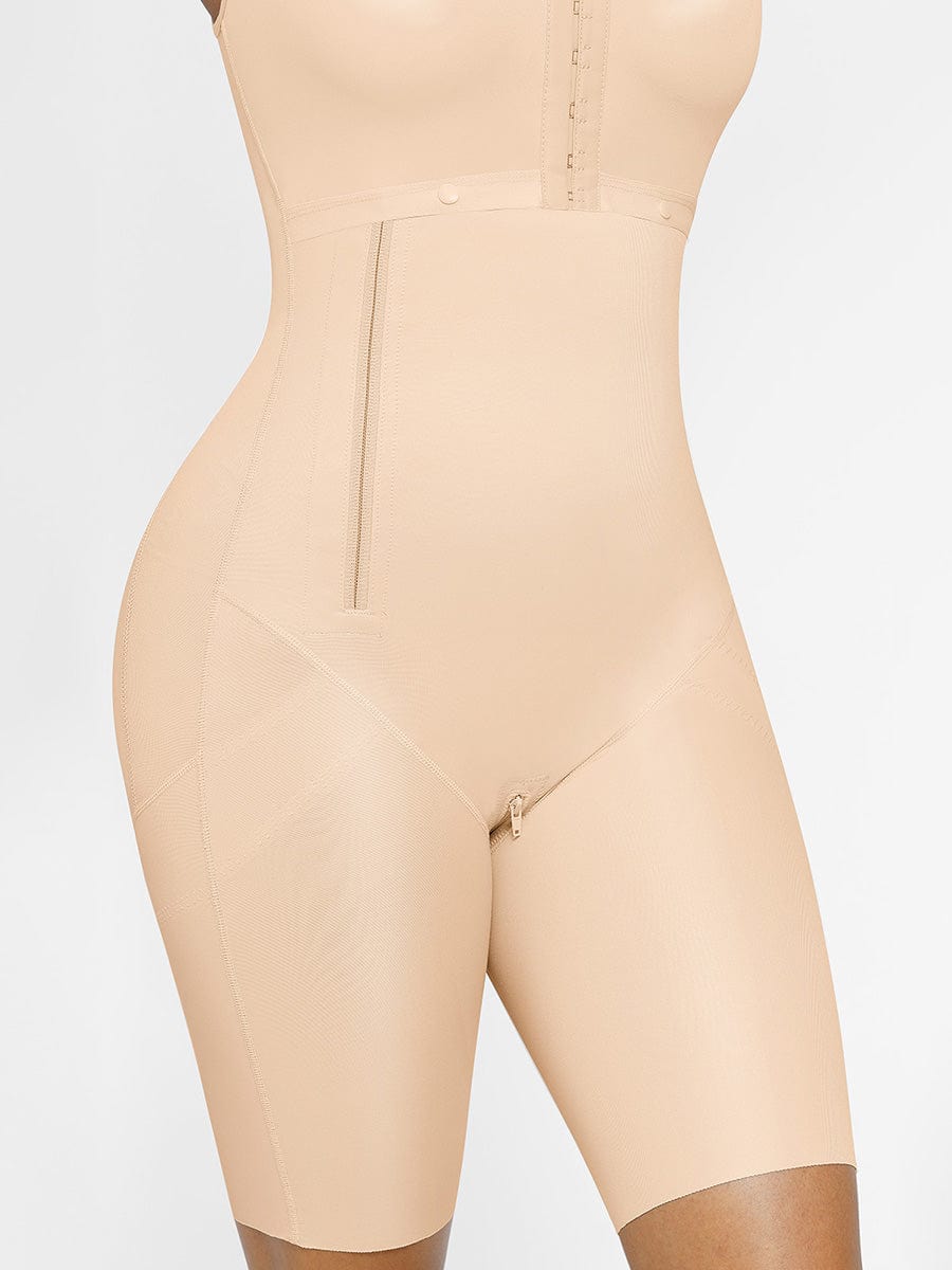 Breast Covering Full Body Shaper With a Side Zipper
