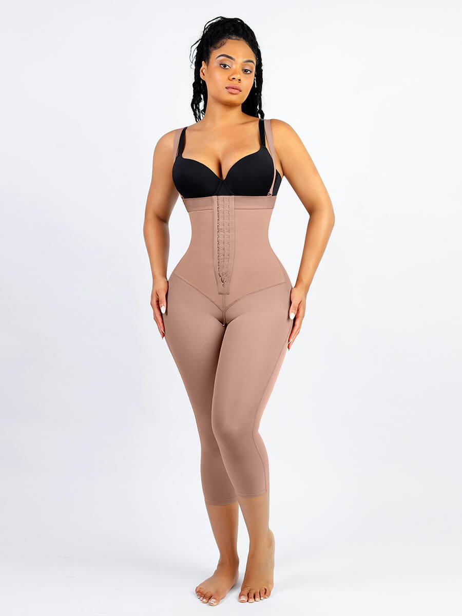 Latex Open Bust Tummy Control Body Shaper - Auxieswear