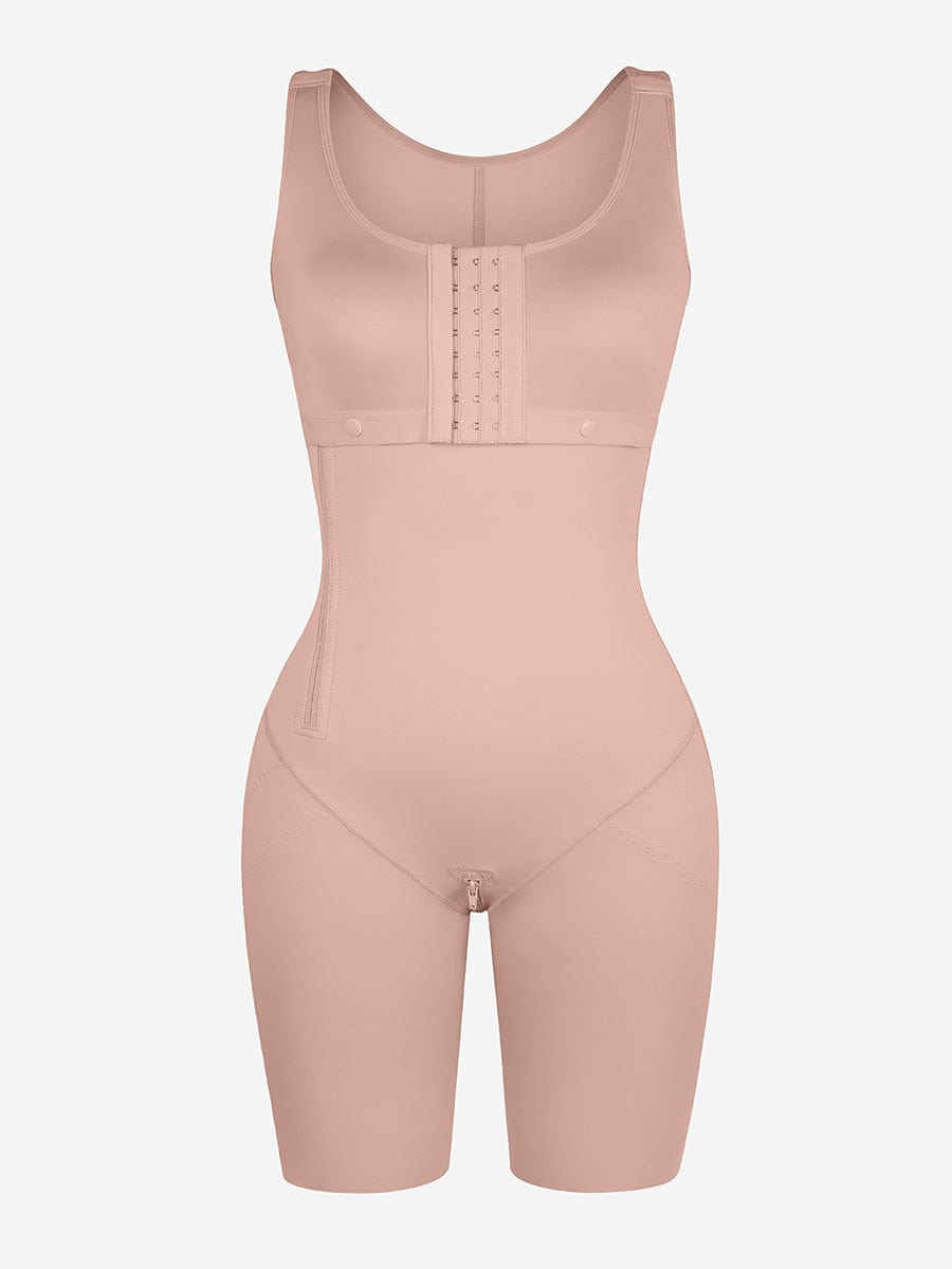 Breast Covering Full Body Shaper With a Side Zipper