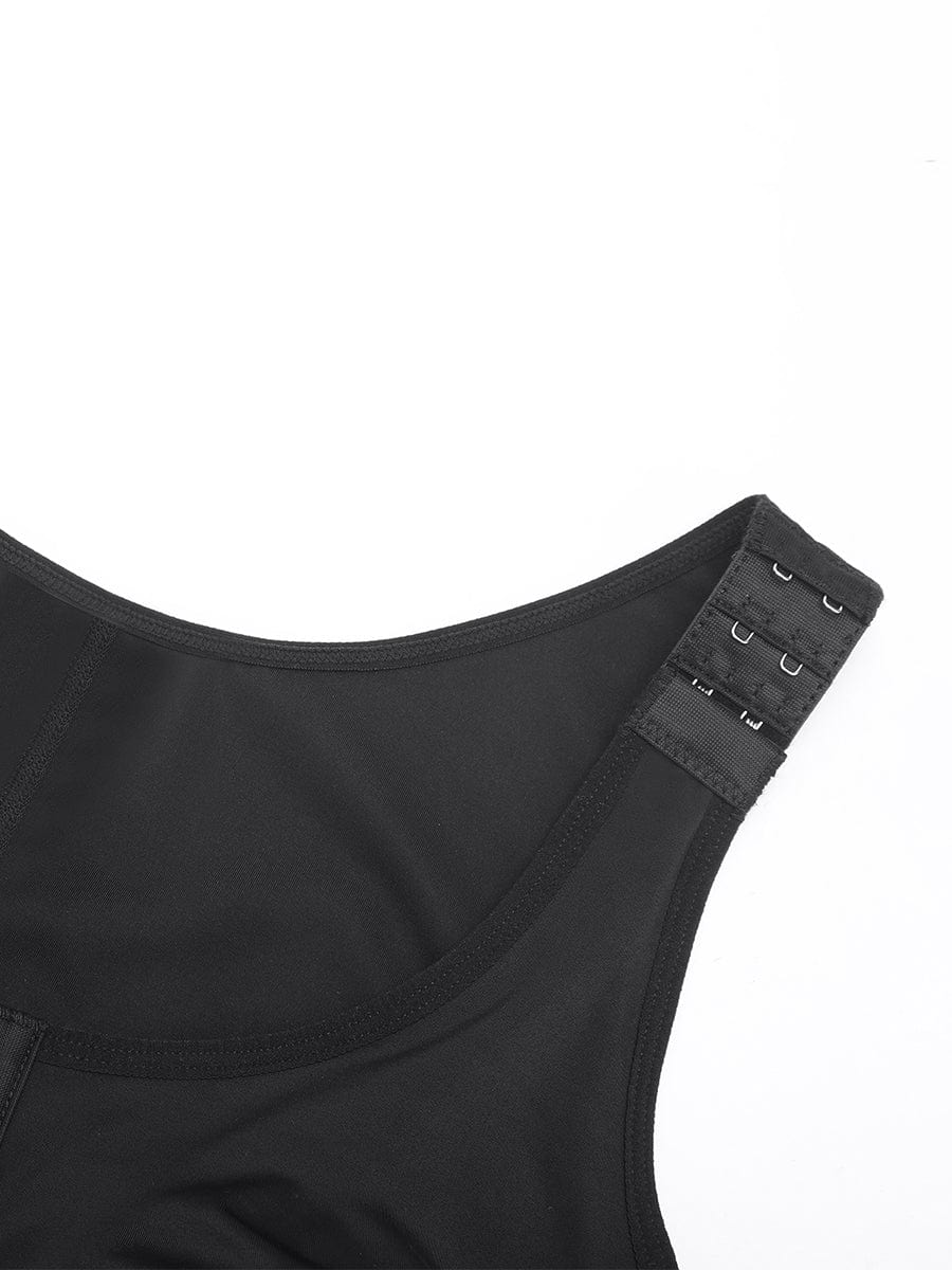 Breast Covering Full Body Shaper With a Side Zipper