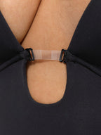 Deep V-shaped neckline Mid-Thigh Body Shaper