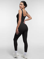 Square Neck U-Shaped Back Design Jumpsuit