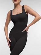 Square Neck U-Shaped Back Design Jumpsuit