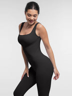 Square Neck U-Shaped Back Design Jumpsuit