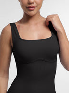 Square Neck U-Shaped Back Design Jumpsuit