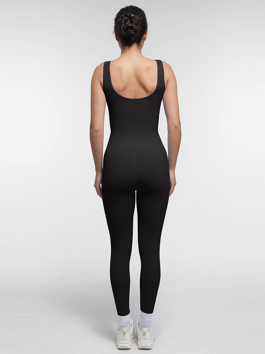 Square Neck U-Shaped Back Design Jumpsuit